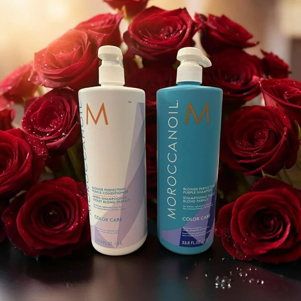 Moroccanoil Purple Blonde Shampoo Conditioner 33.8 oz Free Shipping